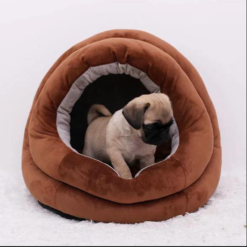 Pet Dog Cat House Kennel Doggy Soft Cushion Basket Enclosed Bed for Winter Teddy Small Dog Cat Bed Cat Litter Removable Washable Pet Supplies