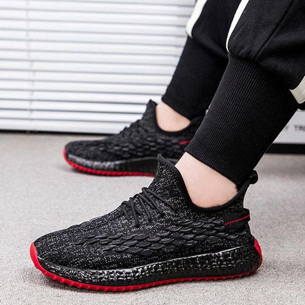 Men Sneakers Fly Woven Breathable Shoes  Casual Sports Shoes Lightweight Running Shoes