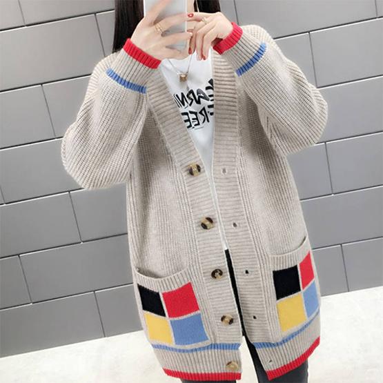 Women's Sweater Cardigan Large Size Mid-length Loose Knitted Coat Female Casual Autumn and Winter Coats