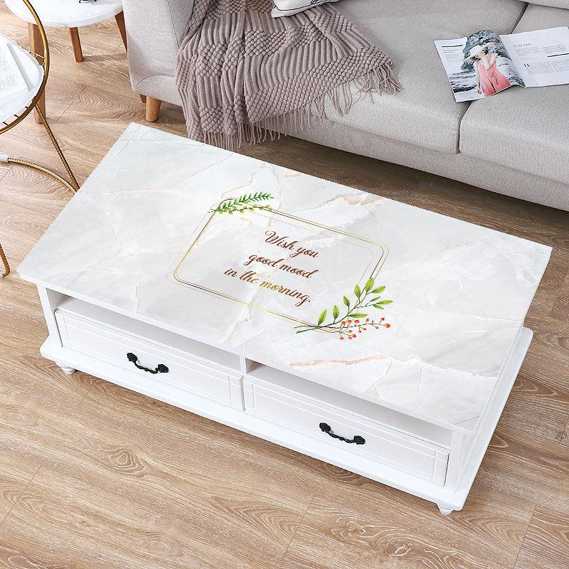 Pvc Soft Glass Waterproof and Anti-scald and Oil-proof Tea Table Mat Tablecloth Desktop Protective Film TV Cabinet Desk Table Mat