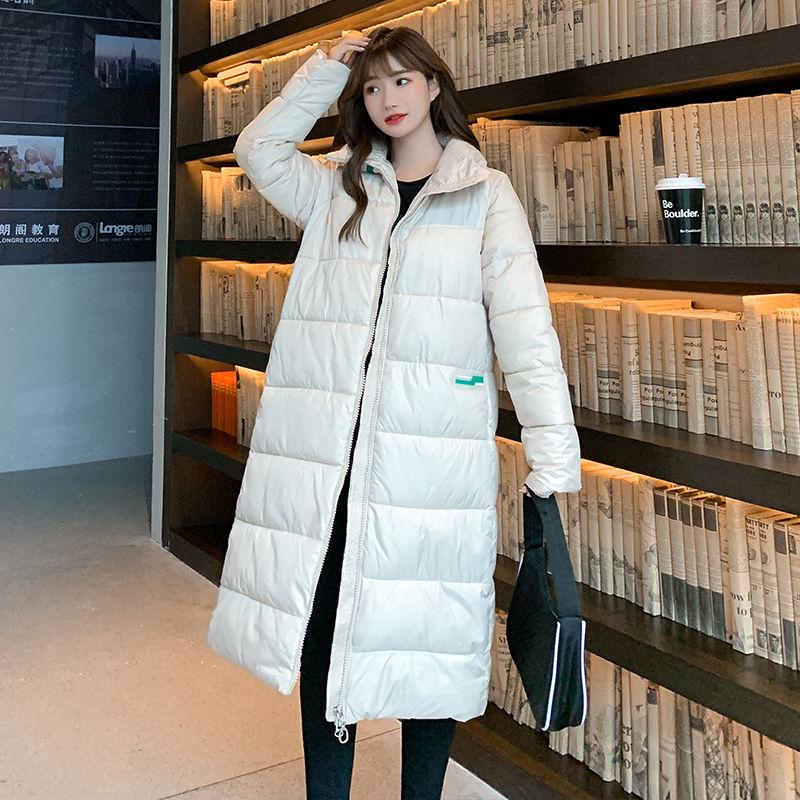 Women's Coat Smooth Down Jacket Women's Long Coat Hooded Parka Coat Thick Winter Jacket Women's Coat Oversize