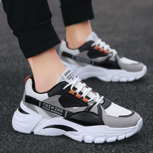 Fashion Low Top Sneakers Men Sneakers Thick Sole Dad Shoes for Male Lace-up Fashion Men Casual Shoes