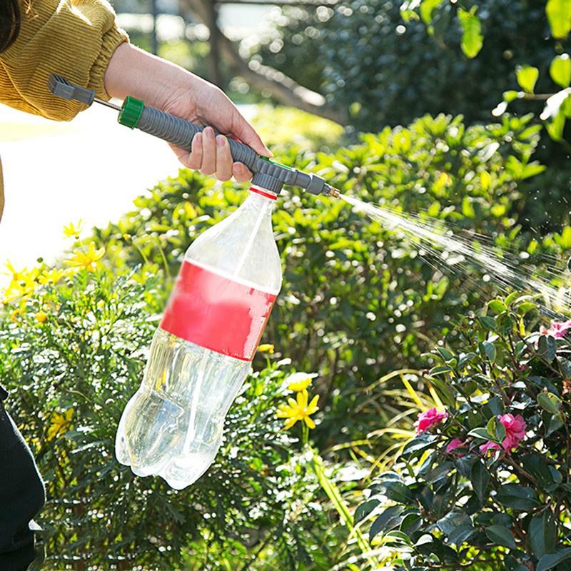 1/2pc Adjustable Air Pump Manual Sprayer Drink Bottle Spray Head Nozzle Garden Watering Tool for Home Garden