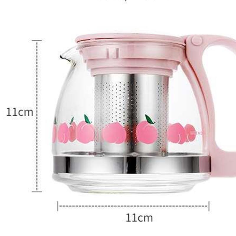 Teapot 700ML Glass Teapot Household Kettle Filter Fruit Teapot