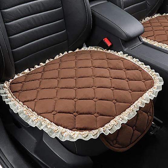 Car Cushion 1pc Plush Warm Cotton Pad Comfortable Lace Car Cushion Non-slip Breathable Car Cushion