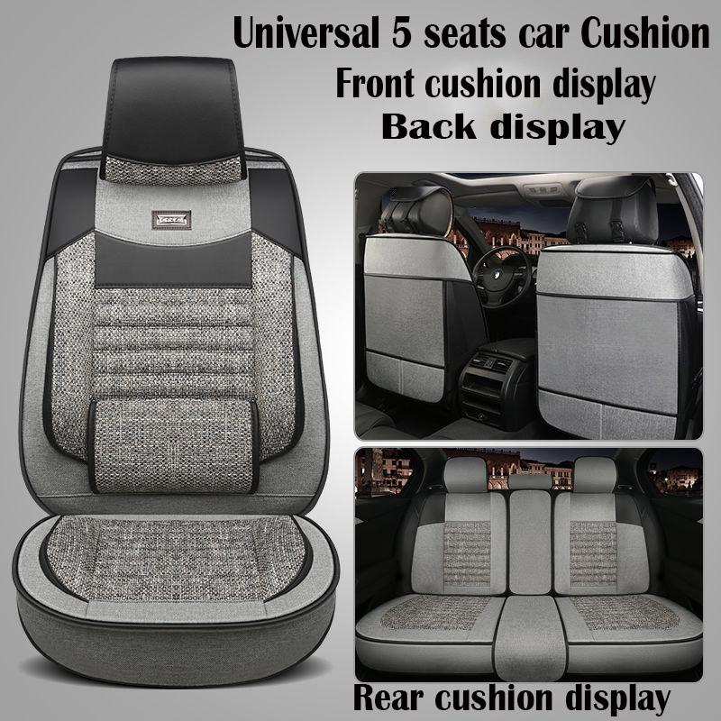 car seat cover Waterproof Car Seat Cover Universal Leather 5 set Auto Seat Cushion 5 seats Universal