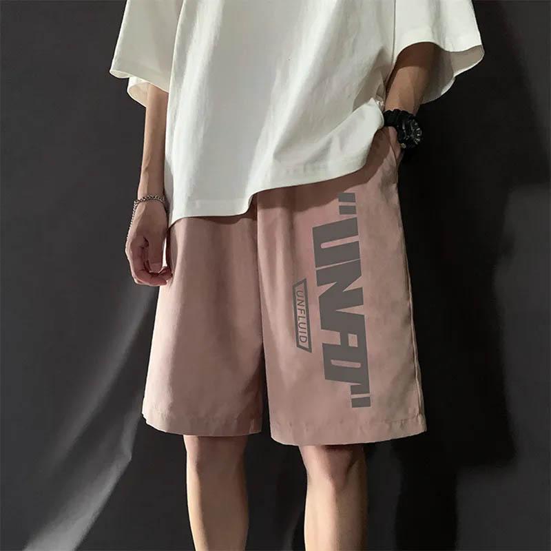 Casual Sports Shorts Breathable Five Pants Loose Straight Beach Mid Pants Men's Pants Summer Thin Sports Pants