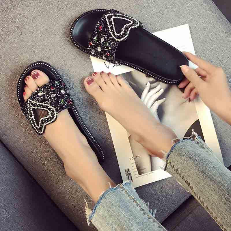 Plus Size 35-40 Summer Women Outdoor Love Flat Bohemian Beach Wear-resistant Non-slip Office Lady Sandals