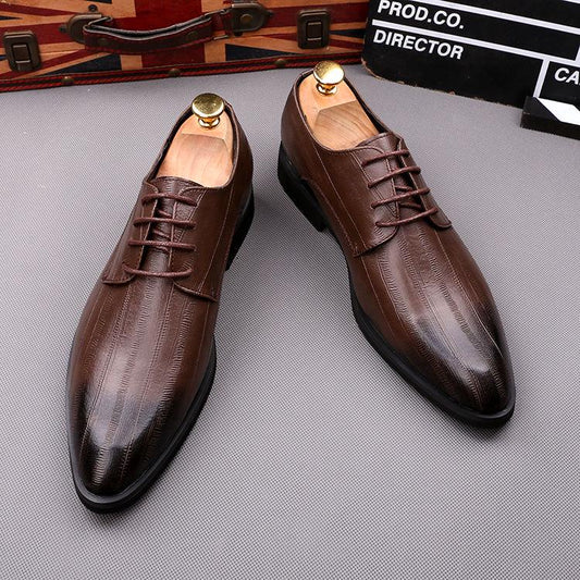 Leather Men's Shoes British Business Suit Men's Shoes Leather Wedding Shoes Men Dress Shoes for Men