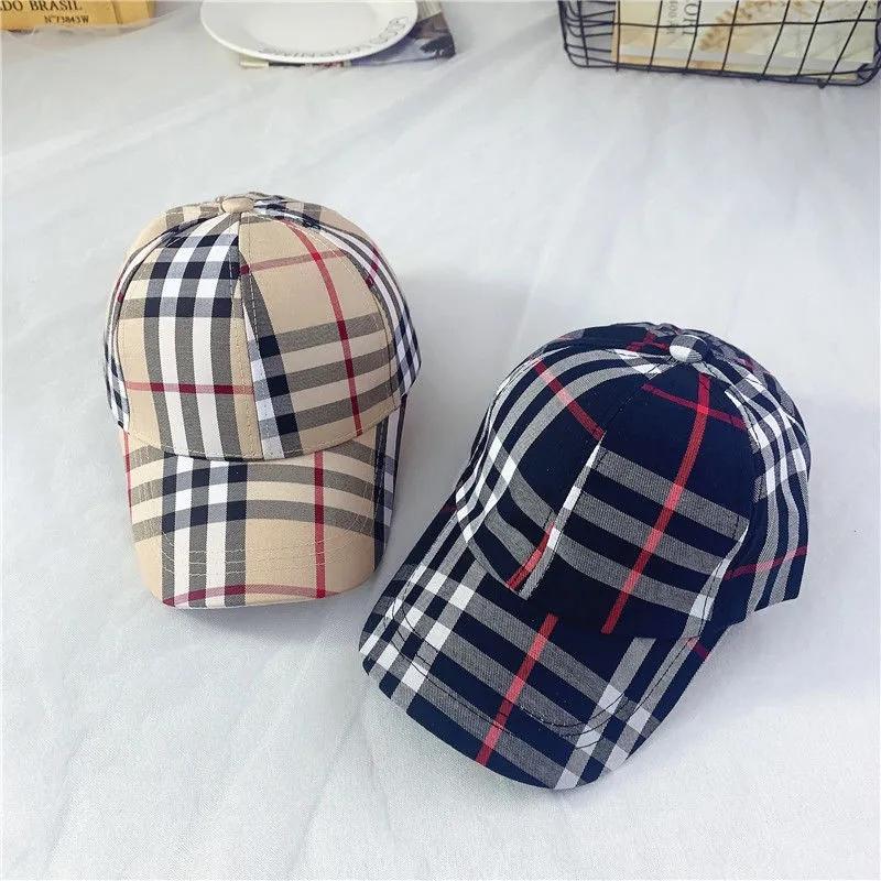 1-5Y Kids Classic Plaid Cap Spring and Autumn Thin Peaked Cap Girls Outdoor Sun Protective Hat Boys Casual Baseball Cap Children Summer Sports Hat