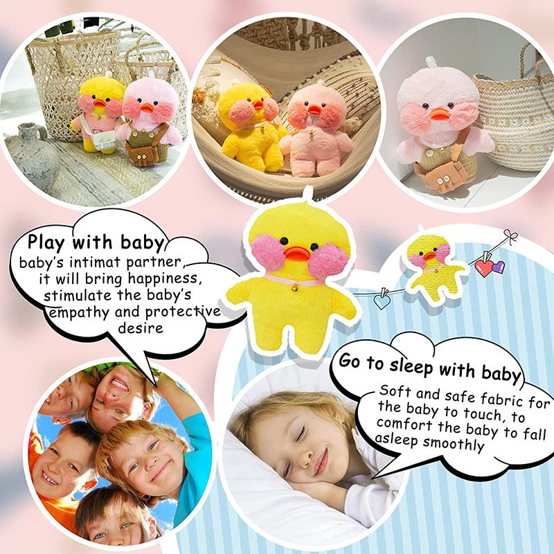 Little Duck Stuffed Animal Toy Soft Plush Toy for Kids Girls DIY Hugglable Plush Stuffed Toy with Cute Hat and Costume Best Gifts for Christmas (30cm)