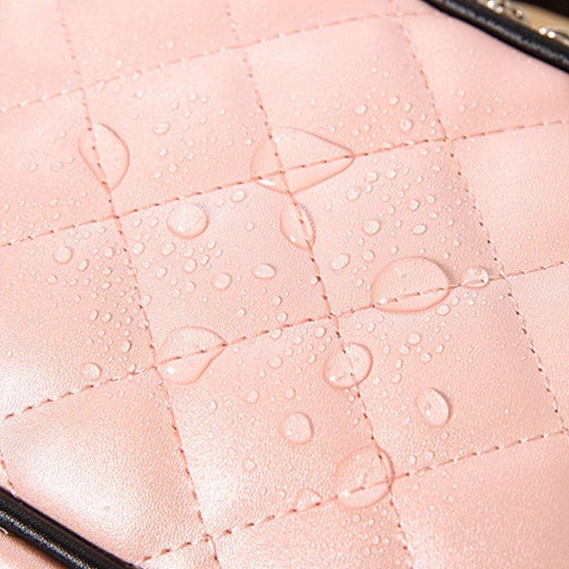 FUDEAM Leather Portable Women Cosmetic Bag Multifunction Travel Toiletry Storage Organize Handbag Waterproof Female Makeup Case