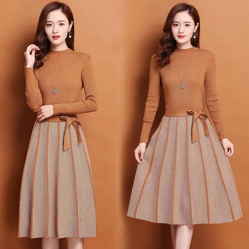 Winter Over-the-Knee Knit Warm Dress Sweater Women Mid-Long Slim Undershirt Sweatshirts