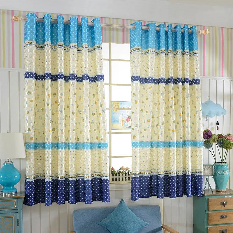 Modern Minimalist Shade and Heat Insulation Finished Short Curtains for Living Room and Bedroom Bay Window Blackout Curtains