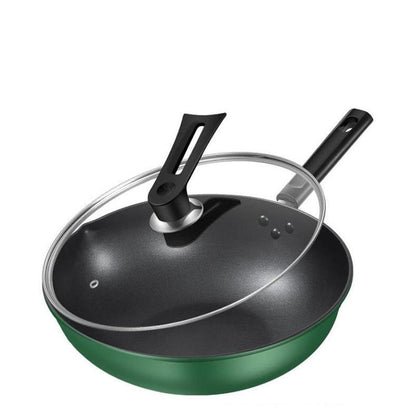 Wok Kitchen Multi-function Not Stocked Pot No Smoke Cooking Pot Furnace Gas Stove Universal Non-stick Pan Frying Pan with Cover