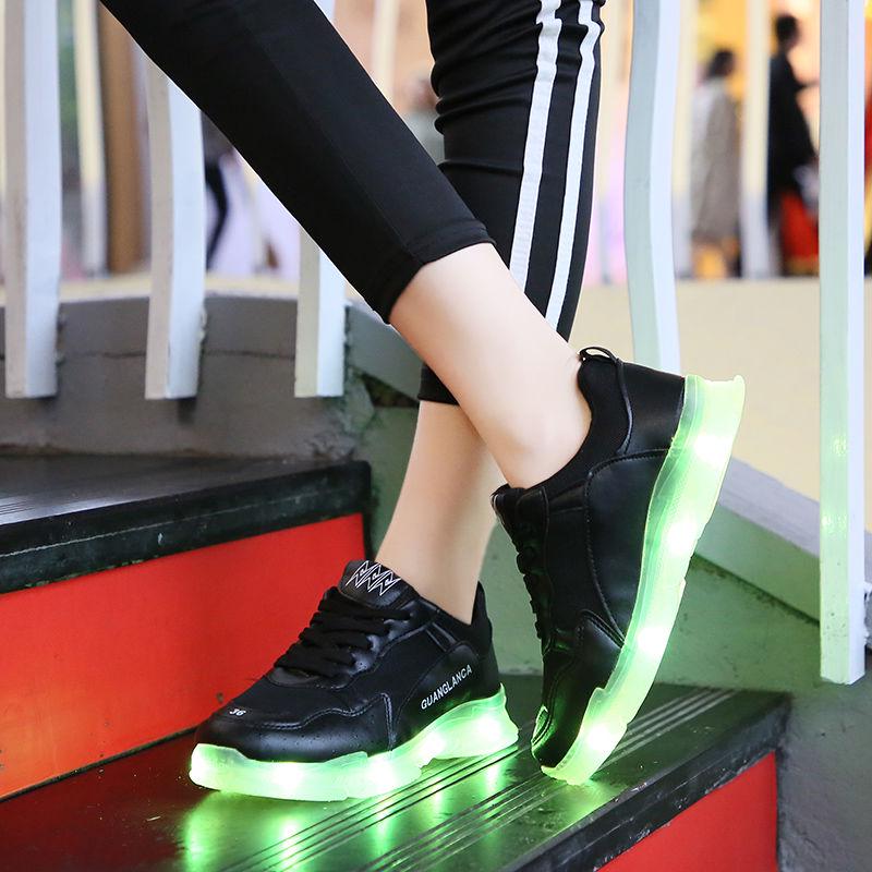 Unisex Led Shoes Fashion Couple Led Luminous Sneakers Zapatos Hombre Led Light Shoe Kids Boy Girl Glowing Shoe