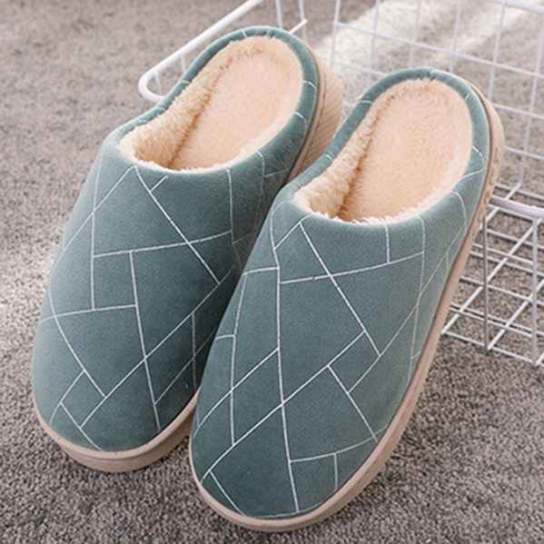 Winter Household Cotton Slippers Couple Slippers Indoor Warm Slippers Thick-soled Bag with Cotton Slippers