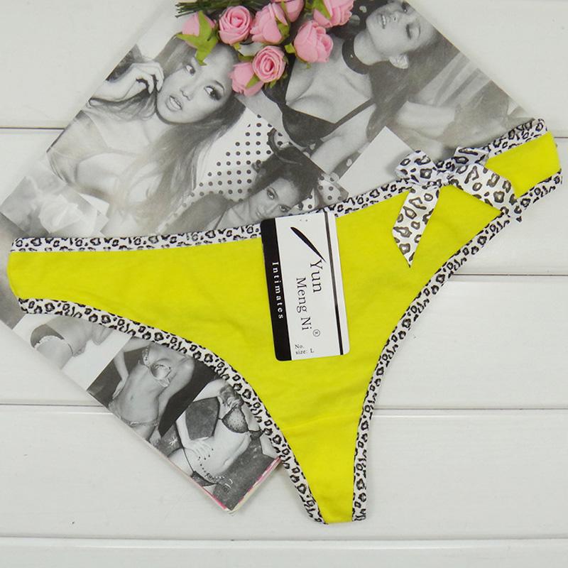 6 Pcs/Lot Brand Sexy Women Cotton G-String Thongs Low Waist Panties Ladies' Seamless Underwear