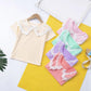 Girls' T-shirts Short-sleeved T-shirts Tops Children's Ruffled Clothes Children's Birthday Party Clothes