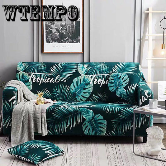 print Stretch Sectional Sofa Covers 1-4 Seats Soft Slipcovers Elastic Couch Cover