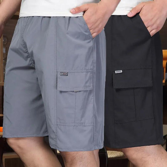 Middle-aged and Elderly Men's Shorts Loose Casual Five-point Pants Straight-leg Pants