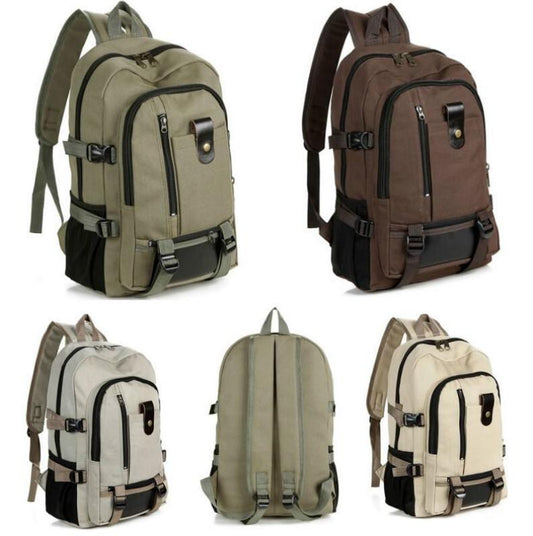 Men Retro Canvas Backpack Rucksack Travel Sport Schoolbag Laptop Hiking Book Bag Backpacks