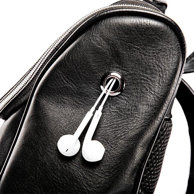 Men Backpack Multi-functional Shoulders Bag Business Laptop Backpack with Earphone Perforation