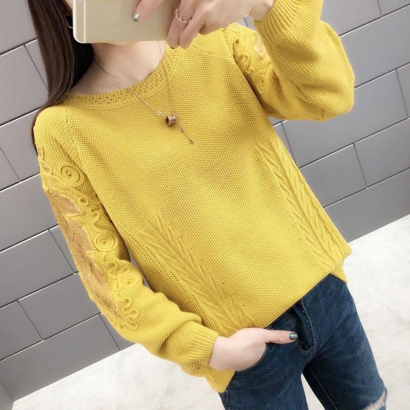 Autumn Winter Fashion O-Neck Pullover Sweater Female Casual Sweater Warm Long Sleeve Knitted Sweater