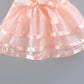 Girls Skirts Girls Baby Embroidered Bow Dresses Children Sweet Princess Skirts Girls Puff Skirts Round Neck Sleeveless