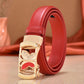 Girls belt leather automatic buckle thin belt leather fashion wild ladies pants belt