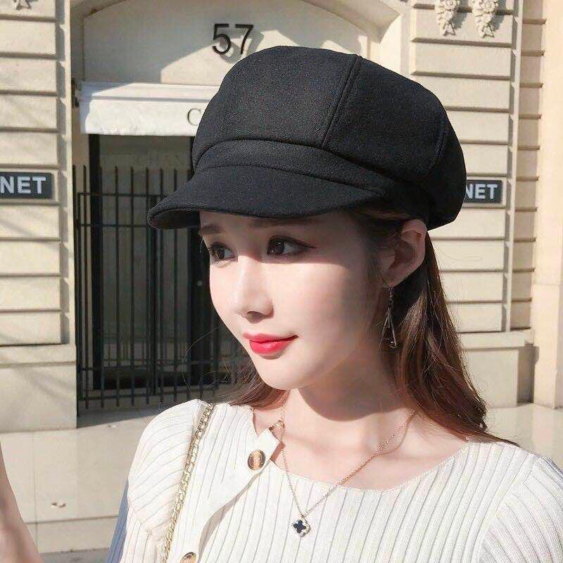 Fashion Woman hat Plush Cotton hat Trendy wild hat Windproof hat Autumn winter Warm hat Thick hat