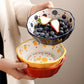 Ceramic Salad Bowl Cute Porcelain Bowl Rice Bowl Creative Small Bowl Household Bowl Single Dessert Bowl Fruit Plates