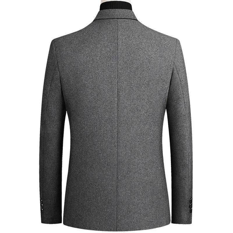 Autumn and Winter Men's Woolen Suit Woolen Jacket Business Casual Small Suit Single Suit Men