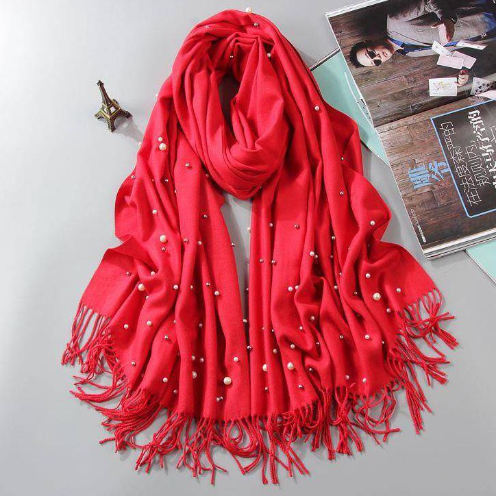 Fashion Solid Color Scarf Women Tassels Scarf Thick Warm Winter Scarves Female Cashmere Scarves