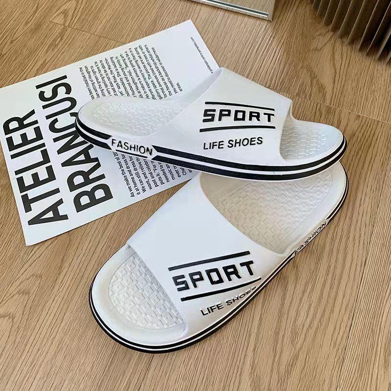 Men's and Women's Same Summer Slippers Wear Non-slip Home Bath Sandals Soft Bottom Simple Slippers Flip Flops