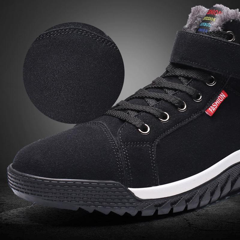 Plush Thickening Men's Winter Snow Boots High-top Warm Cotton Shoes All-match Warm Cotton Boots