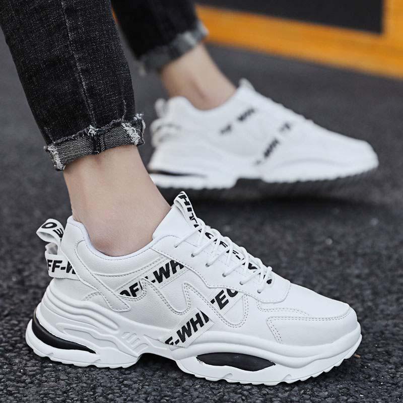 Plus Size 39-44 Fashion Men Flying Woven Mesh Sneakers Comfortable Breathable Running Basketball Shoes Shockproof Non-slip Letter Skate Shoeses