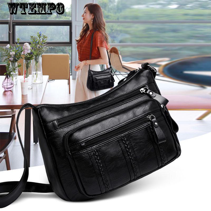 Large-capacity Bag Ladies Bag Fashion Wild Shoulder Slung Female Bag Soft Leather Bag