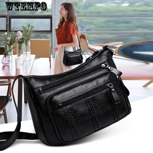 Soft Leather Bag Large Capacity Bag Ladies Bag Fashion Wild Shoulder Messenger Bag