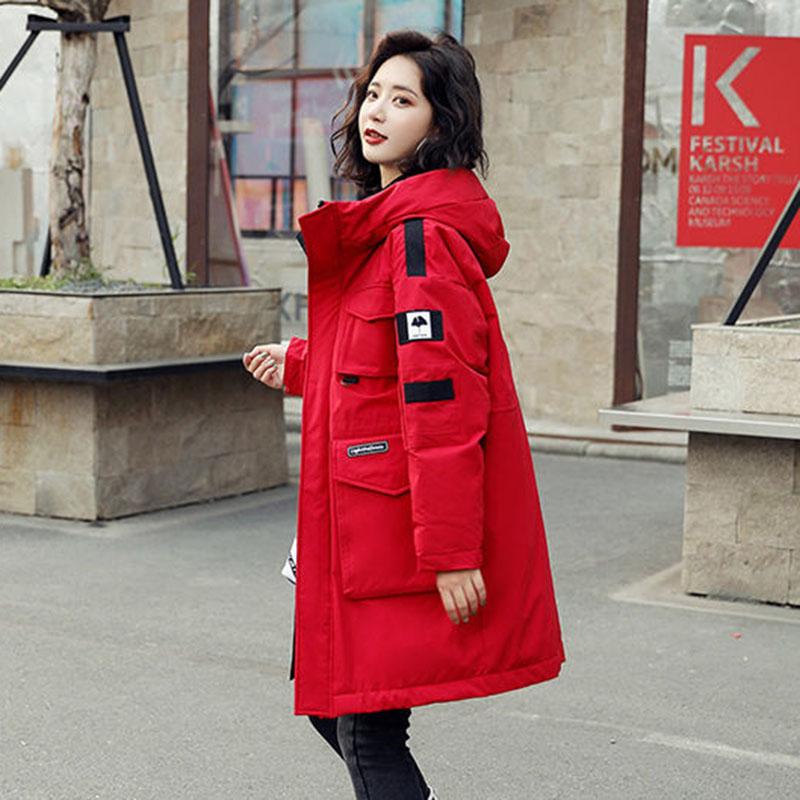 Winter Down Jacket Mid-length Tooling Down Jacket Jacket Thickened Plus Size Women Winter Coat