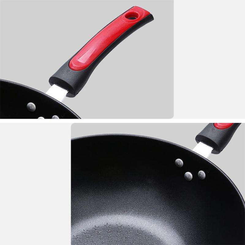 Frying Pan Non-stick Pan No Oil Smoke Pan Household Multi-function Cooking Pot Iron Pot Gas Stove Induction Cooker Universal