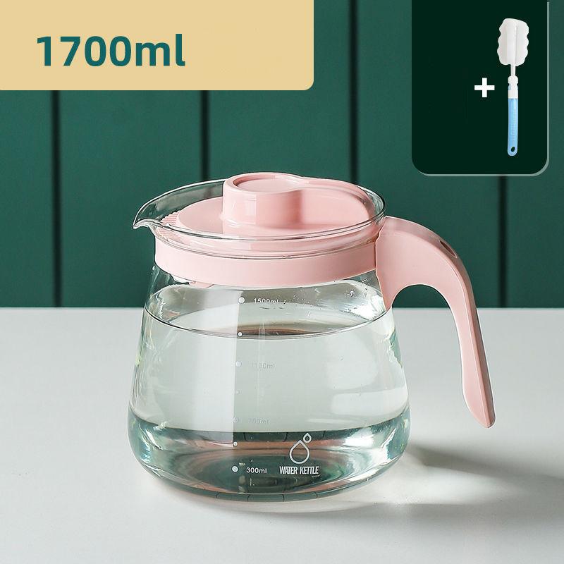 Cold Kettle Glass High Temperature and Thickening Large Capacity Household Water Bottle Set Boiling Water Glass Bubble Kettle