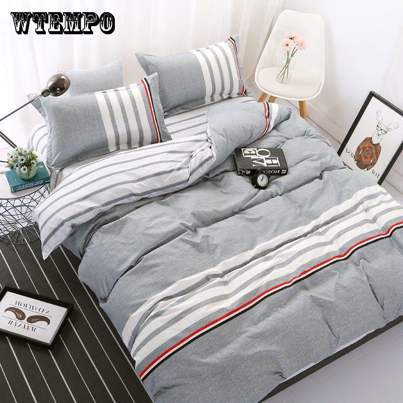 Home Textile Gypsophila Bed Linens 4pcs Bedding Sets Duvet Cover Bed Sheet Duvet Cover Set