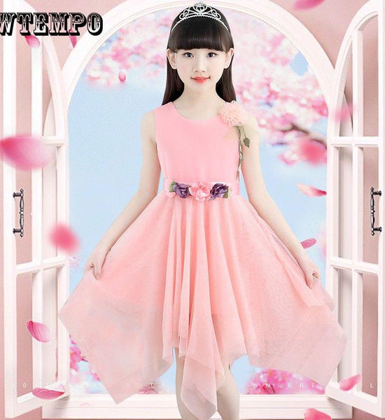 Formal Dress Infant Baby Baby Girl Kids Princess Party Tutu Bow Floral Petal Lace Tulle