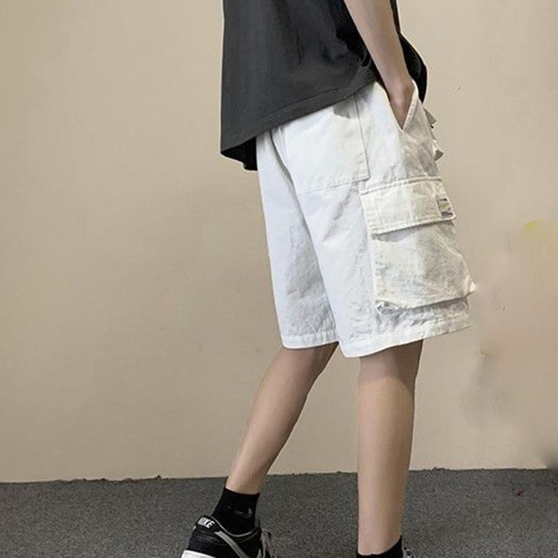 Casual Shorts Men's Summer Trend Wild Hong Kong Style Loose Five-point Pants Wear Thin Overalls