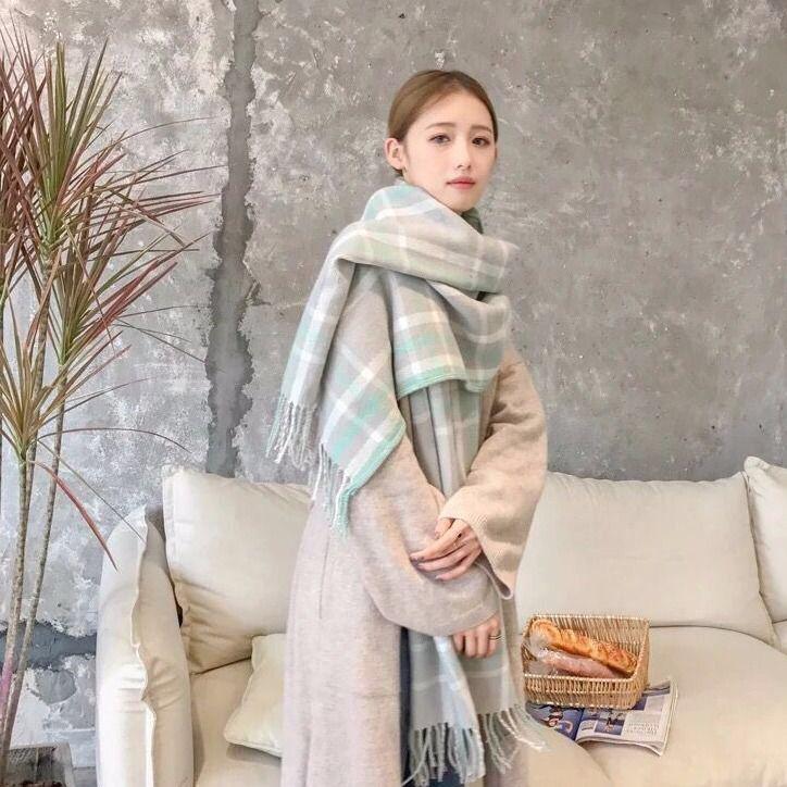 Long section scarf Birthday present Winter warm scarf Christmas gift Woman Trend Wild Shawl scarf