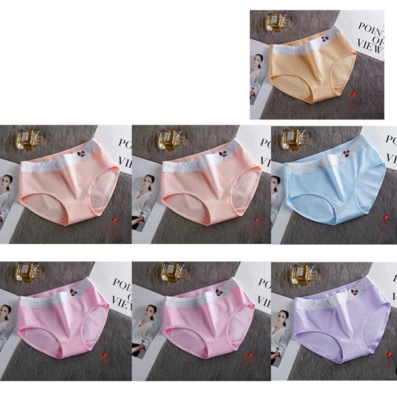 7 Pairs of Women's Cotton Underwear Sexy Female Student Korean Style Briefs