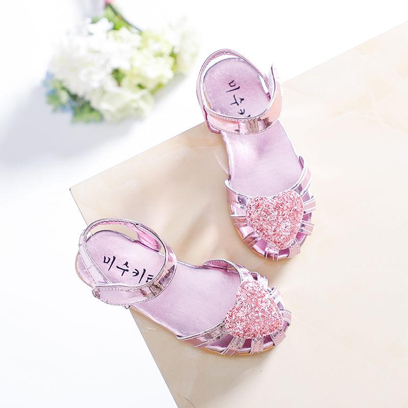 Girls Sandals Princess Shoes Summer Beach Shoes Non-slip Soft Bottom Baotou Sandals Baby Sandals