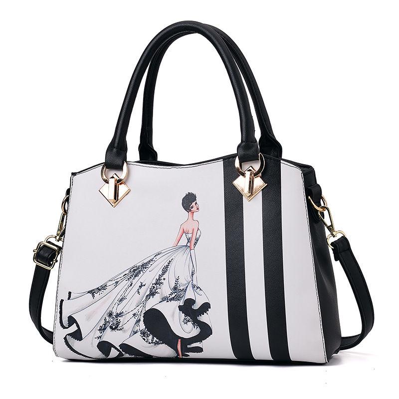 European and American style Shoulder Handbag Trendy wild Woman bag Patent leather bag Big capacity