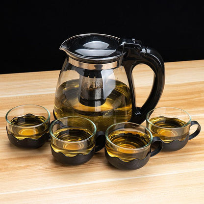 1000/2000ML Teapot Glass High Temperature Resistant Teapot Single Pot Large Capacity Tea Set Flower Teapot Kettle Set